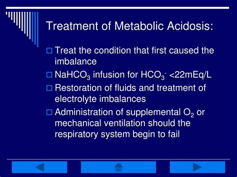 Treatment for metabolic acidosis